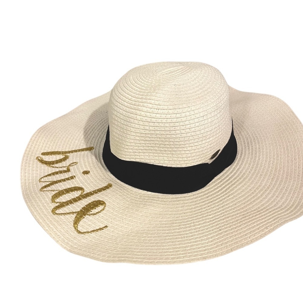 White Bride Wide Brim Sun Hat